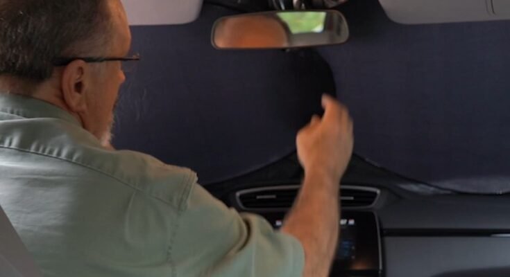 Econour Car Windshield Sun Shade Installation Instructions