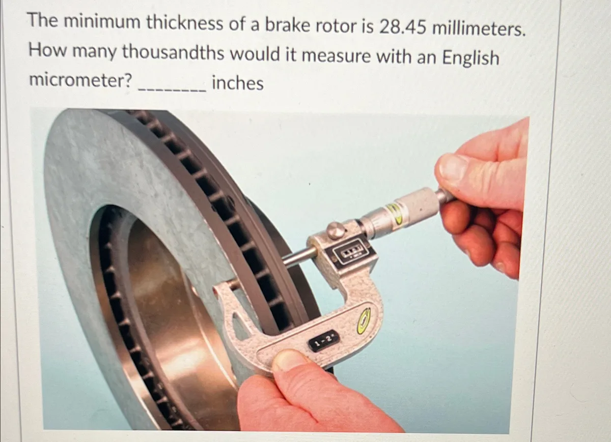 brake rotor thickness measurement