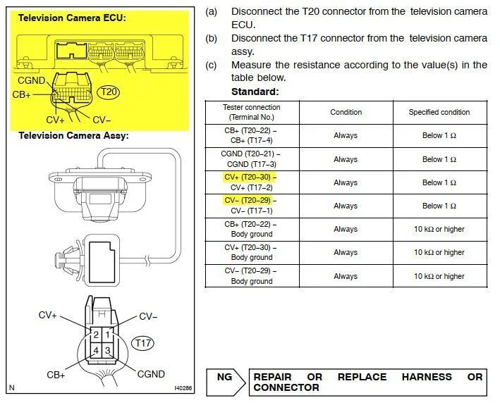 camera wiring connector