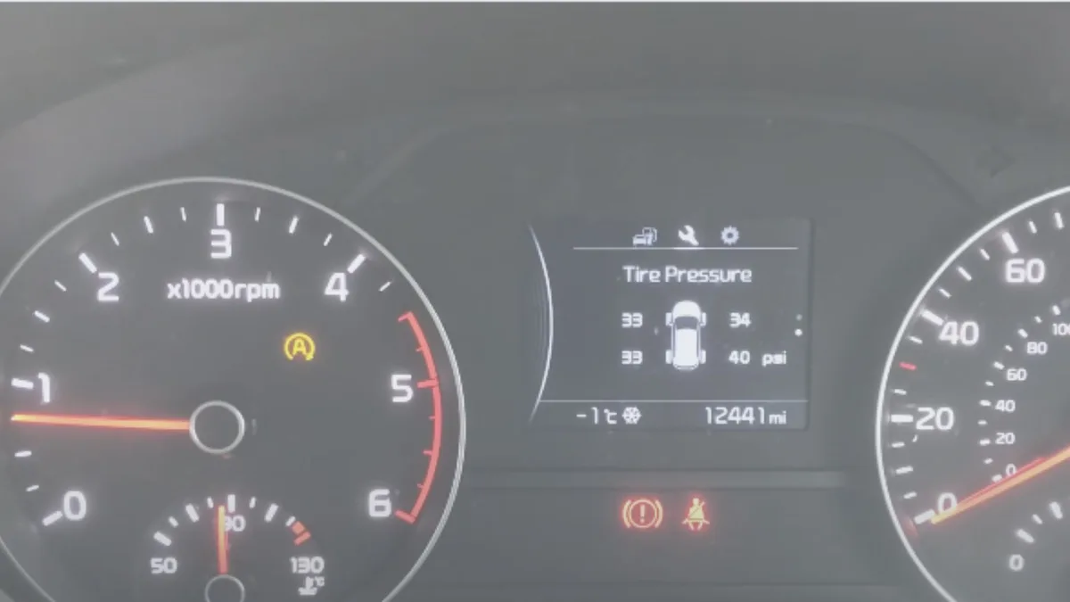 Kia Sportage tire pressure light