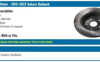 Subaru Outback brake problem