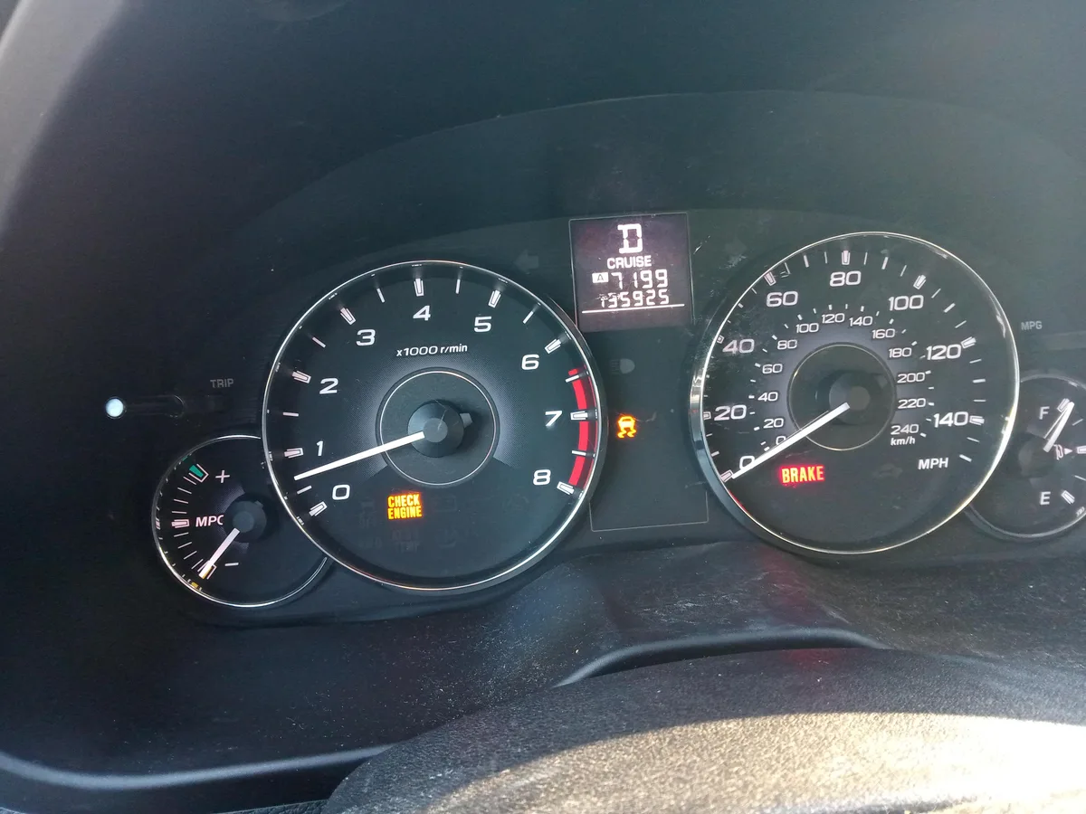 Subaru Outback check engine light