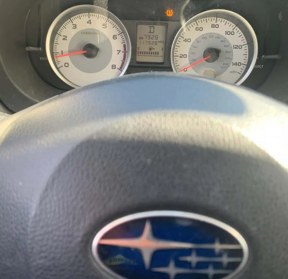Subaru Outback tire pressure light