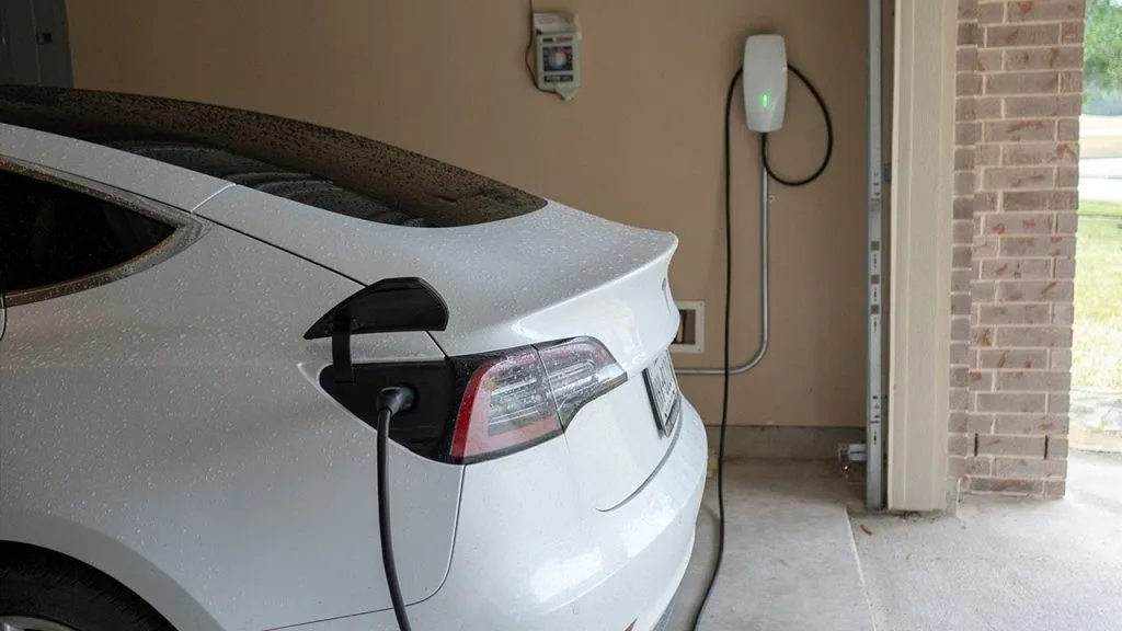 Tesla Model 3 charging during update