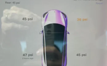Tesla Model 3 tire pressure problem